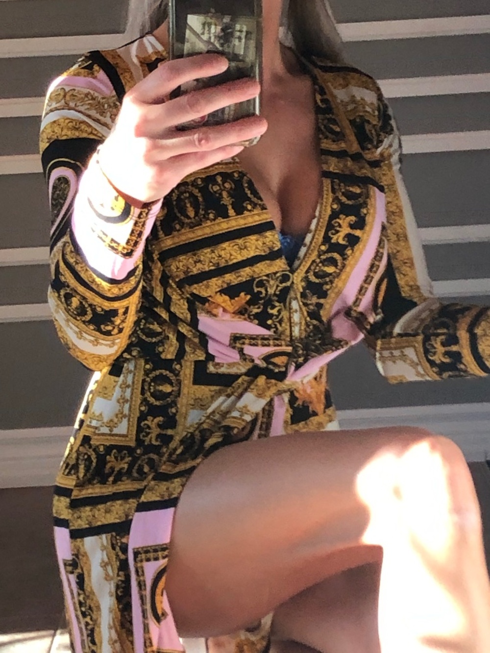 Golden short dress